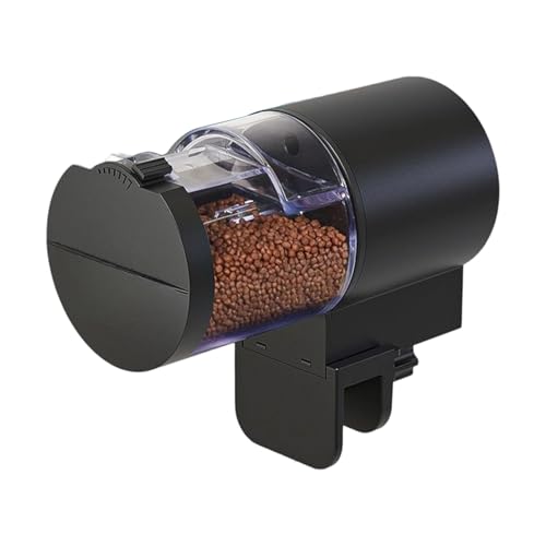 Teksome Automatischer Fischfutterautomat - 100ml Batteriebetrieben Mit Timer - Futterautomat Für Aquarium Für Schildkröten Kampffisch Kleines Aquarium Zuhause Büro Reise
