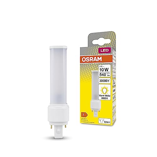 OSRAM DULUX LED D10 EM G24D-1 5W 540lm 3000K warmweiße Lichtfarbe zielgerichtete Beleuchtung dank rotierender Endkappe LED-Ersatz für klassische Kompaktleuchtstofflampen mit Sockel G24D-1