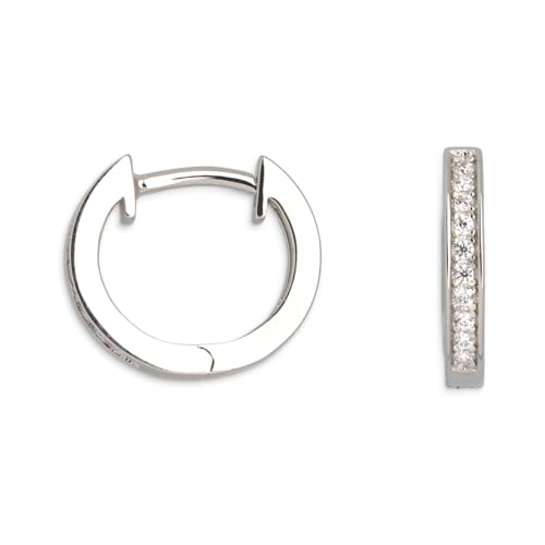 XENOX XS8656 Modern Classic Fashion Creolen 925er Silber mit Zirkonia 12mm