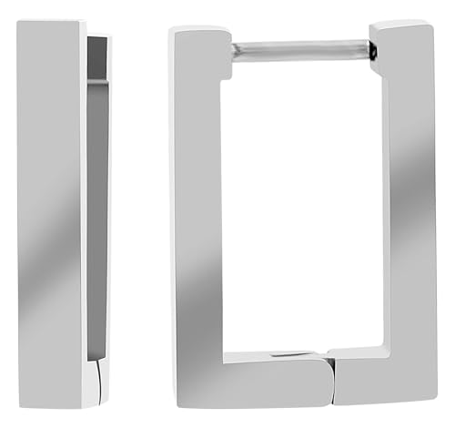 Akzent Wasserfeste Edelstahl Ohrringe Creolen in Silber für Damen 100% Wasserfest Hautverträglich