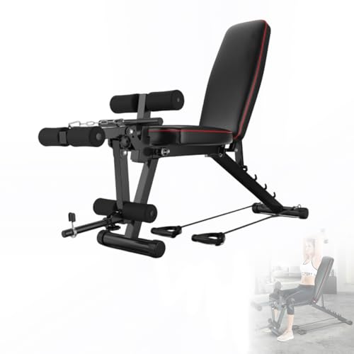 ypuxil Fitness Bench Klappbare Hantelbank Trainingsbank mit Einer Gewichtskapazität von 200 kg 440 lbs Preacher Curl Flache geneigte und schräge Sit-ups Ganzkörpertraining