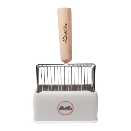 DUSTNIX Katzenstreuschaufel Metall Streuschaufel mit Halter Katzenstreuschaufel Kitty Streuschaufel Katzenkotschaufel Kotschaufel für Katzentoilette Schaufel Metall