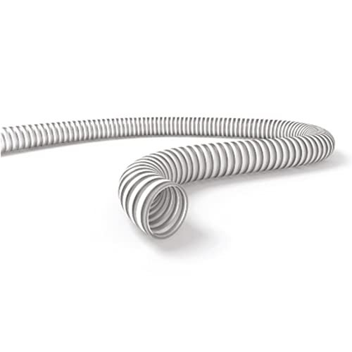 La zappa Ungiftiger Wasserschlauch Flexschlauch für Motorpumpe weißer Verstärkungsspirale für Lebensmittelflüssigkeiten stoßfest 20 mm 1 m