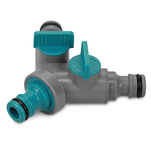 Navaris 2 Wege Verteiler Absperrventil   3X 1 2 Quick Connector   Doppel   zweiseitiger   regulierbar