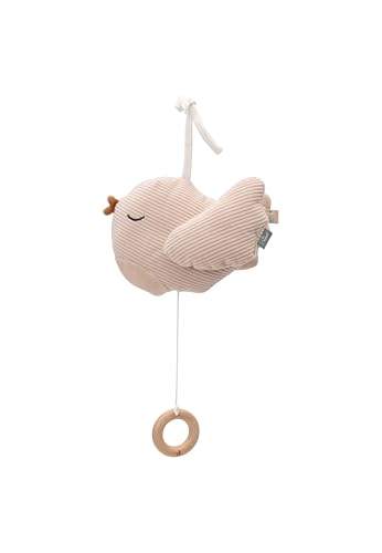 Jollein Spieluhr Baby - Lovely Birds - Stoff Musikanhänger - Für Mädchen und Jungen - Baby Musikspielzeug