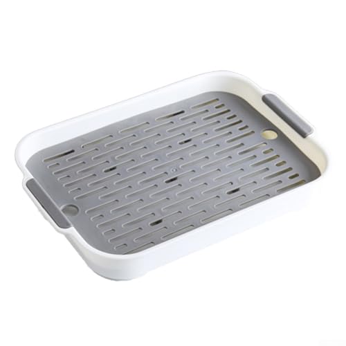 Gdfnmogo Kleine Katzentoilette mit erhöhtem Gitter-Design für Kaninchen Meerschweinchen Frettchen Chinchilla Hamster und Vögel abnehmbare Toilettenablage F