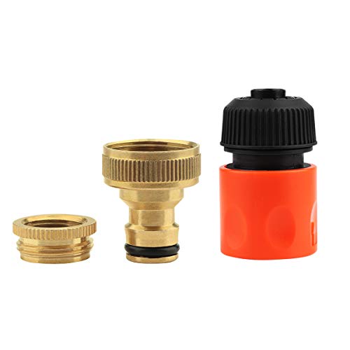 Gartenschlauch 4 Fach Anschluss  Wasserhahn Adapter Schlauchkupplung absperrbar 