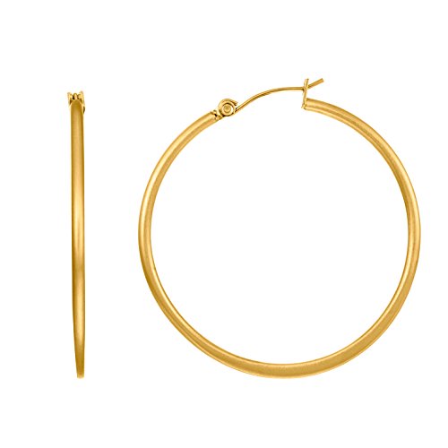 Heideman Ohrringe Damen - aus hochwertigem Edelstahl - silber gold rosegold farbend matt - Creolen für Frauen - 40 oder 25 mm Durchmesser