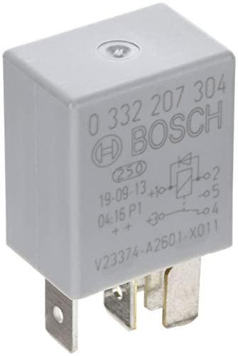 Bosch 0332207304 Micro-Relais 12V 20A IP5K4 Betriebstemperatur von -40 bis 85 Wechselrelais 5 Pin Relais mit Diode