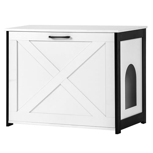 Dwanton Möbel versteckt Gehege wendbarer Eingang kann links oder rechts sein Indoor Cat Box Holz Katze Waschraum Beistelltisch Nachttischß