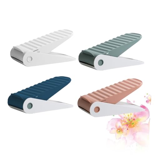 Toyvian 4 Stück Kunststoff Schuhregal Doppellagig rutschfest Platzsparend Schuhorganizer Für Damen Herren Kinder Schuhaufbewahrung