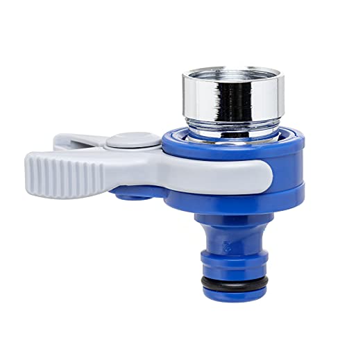 TATAY Hahnverbinder für Indoor-wasserhähne Top Line Außengewinde 24mm Innengewinde 22mm Universalstecker Sonnenschutz Einfache Installation Blau. 0002301