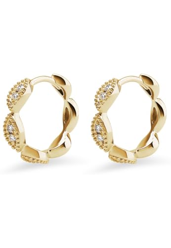 CHRIST Damen-Creolen 375er Gelbgold 12 Diamant One Size 88809831