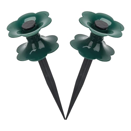 DOITOOL 2 Stück Gartenschlauchführung aus Robustem Kunststoff mit Erdspieß Schlauchhalter für Gartenbewässerung Knotenfrei und Pflanzenschonend