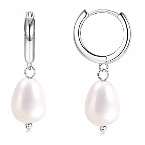 ORAZIO Tropfen Dangle für Frauen Sterling Barock Süßwasser Perle Rosegold Feiner Hängend Schmuck