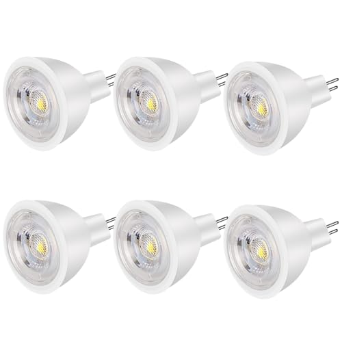 Noobibaba MR11 LED Lampe MR11 GU4 LED 12V Warmweiß 3W 38 Grad Nicht-Dimmbar 25W Halogen Glühlampe Ersetzt 6er Pack