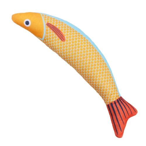 Katzenspielspielzeug - sicheres Kauspielzeug für Katzen Zahnpflege -Kit für Kätzchen Innenpatichtipipip-Saury-Fisch Plüsch biss biss Spielzeug weiches Zahnen Spielzeug ungiftiger Katze-Kauspielze