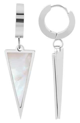 Akzent Wasserfeste Edelstahl Ohrringe Creolen in Silber für Damen 100% Wasserfest Hautverträglich