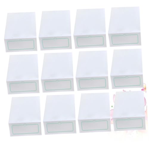 ARTSEWPLY 12 Stück Stapelbare Schuhkartons Größe L aus Dickem Transparentem Kunststoff mit Deckel Schuhaufbewahrungsbox für Kleiderschrank und Schuhregal Ordentliche Schuhaufbewahrung