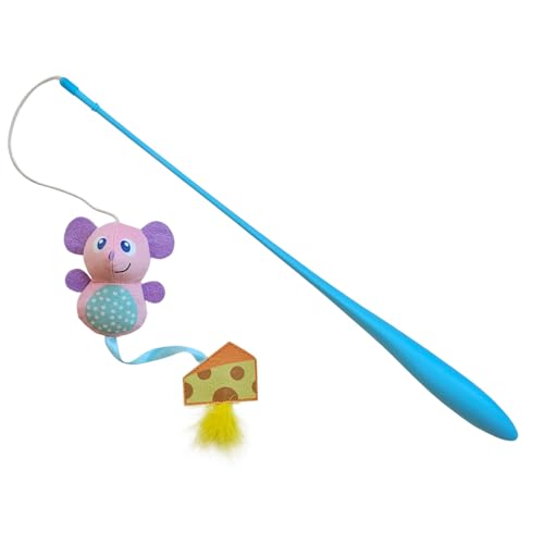 Nobby Angel mit Maus und Käse mit Catnip Stab 48 cm Band mit Spielzeug 45 cm
