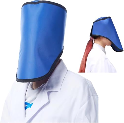 KAnduo Röntgen-Schutzkleidung Röntgenschutzkappe Strahlenschutzkappe for Gesicht und Kopf Blei-Röntgenschutzkappe mit verstellbarem Klettverschluss 0.35 mmpb