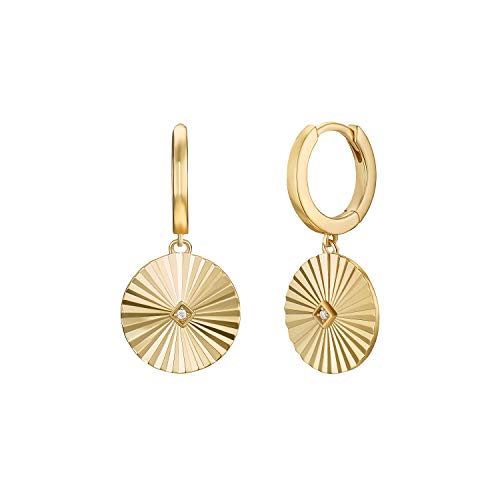 NOELANI Creolen 925 Sterling Silber Damen Ohrschmuck mit Zirkonia synth. 2 5 cm Gold Kommt in Schmuck Geschenk Box 2031649