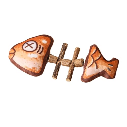 G n rique Fisch-Katze realistisches Plüschtier für Zahnen interaktives Spielzeug zum Beißen simulierter Fisch lustig um Langeweile zu lindern für Katzen