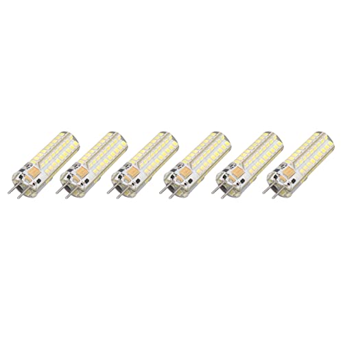 Akozon 6Pcs GY6.35 LED Birne 7W AC DC12V 700lm 72 LEDs 360 Dee LED Mais Glühbirne für Pendelleuchten Deckenleuchten Weißes Licht