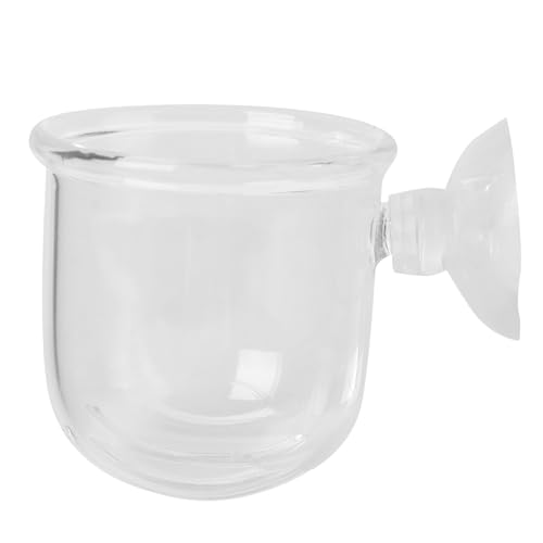 SOIMISS Fischfutterautomat Aus Langlebigem Material Installieren Mit Adsorptionsdesign Kompakte Für Aquarium Als Fischfütterungsbecher Und Fischfutterbehälter Nutzbar Glatte Oberfläche Für