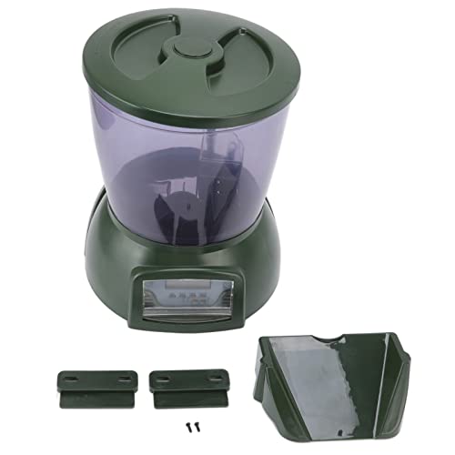 Zerodis Automatischer Fisch-Futterautomat LCD-Display-Batterie 3 8 L Automatischer Indoor-Aquarium-Futterautomat Auto-Teich-Fischfutterspender FüR Aquarium-Aquarium