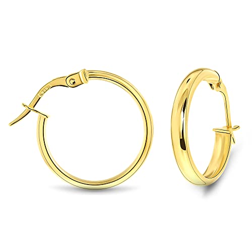MIORE 375 9K gedreht Damenohrringe hochwertiger Schmuckbox Goldschmuck Ohrschmuck allergenfrei handgemacht Italien