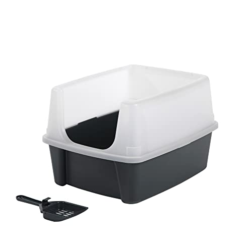 Iris Ohyama Katzentoilette Geschlossene Katzentoilette Schaufel B48.5 x T38 x H30 cm CLH 12 Grau