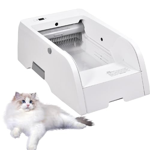 5L Offene Selbstreinigende Katzentoilette Knopfs APP-Fernbedienung Weniger als 45 Dezibels Infrarot-Sensorschutz und auslaufsicher 74 5 x 45 7 x 25 8 cm 20 KG MAX 220 V
