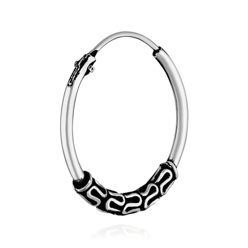 NKlaus Einzel 925 STERLING SILBER Keltische Celtic Gothic Creole 16mm 7239