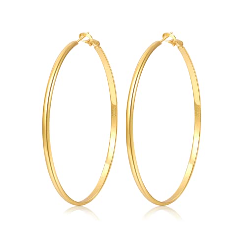 Senteria Groß 14 Karat Leichte Hypoallergene Große Goldene 45mm