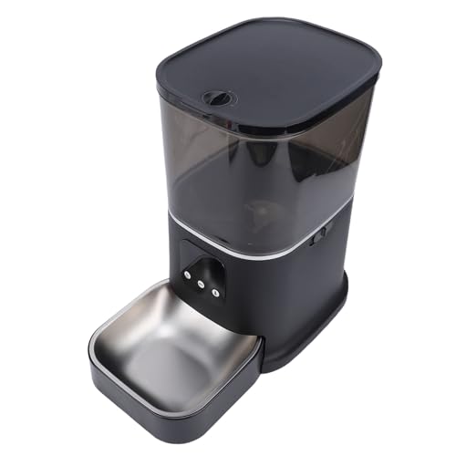 RASTKY Futterspender für Haustiere Automatischer Futterautomat Edelstahl Zeitgesteuerter Futterspender 6 L Automatischer für Haustiere mit APP-Steuerung Dual-Stromversorgung