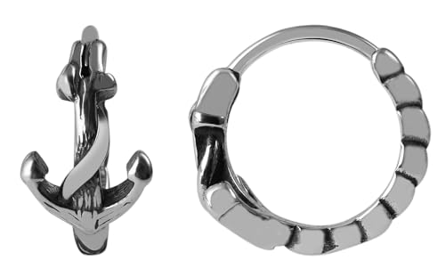 Akzent Wasserfeste Edelstahl Ohrringe Creolen in Silber für Damen 100% Wasserfest Hautverträglich