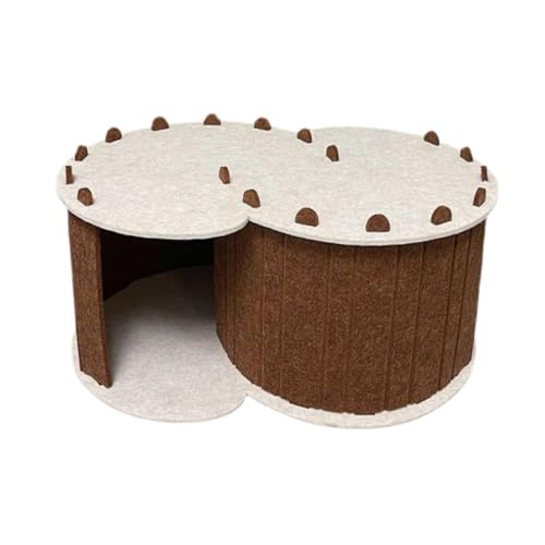 LOVIVER Filz Pet Cat Tunnel Bett Hideaway Cave Sofa Versteck für alle Jahreszeiten Kratzfeste Haustierzubehör