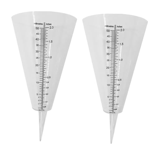 Kisangel 2St Regen BecherÃ¤hlerÃ¤hler Messbecher aus Glas Regenrohr MessgerÃ¤t Terrarien Terrarium Regenmessbecher KegelfÃ¶rmiger Skala schmÃ¼cken Acryl