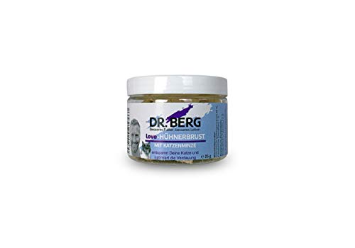 Dr. Berg Love-HÜHNERBRUST mit Katzenminze getreidefreies gesundes Leckerli für Katzen - extra verträglich und lecker durch natürliche hochwertige Zutaten 1 x 25 g