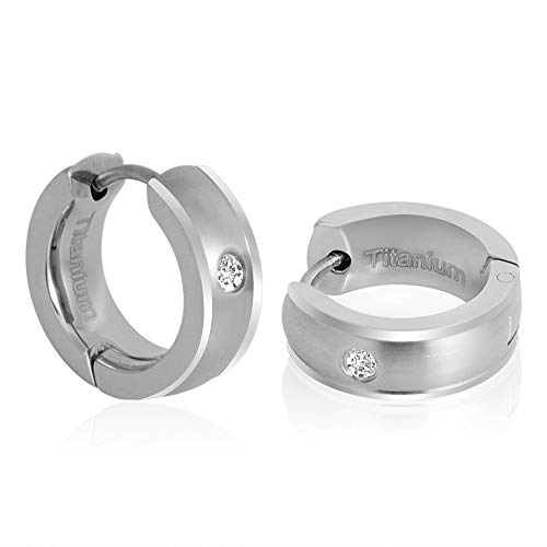  für Empfindliche Ohren   für Männer und Frauen Hypoallergene Schmuck Silver 10mm