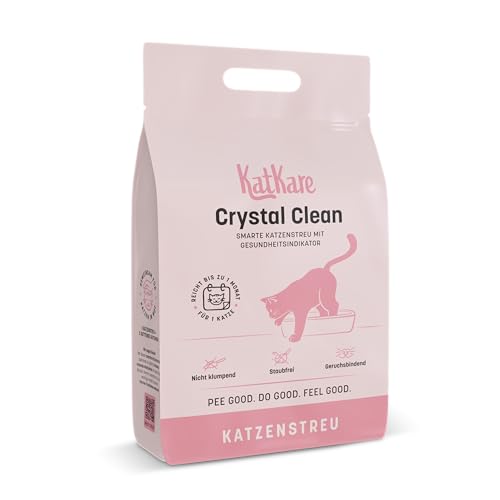 KatKare Crystal Clean Smarte mit Gesundheitsindikator 1 Beutel Monat pro Katze  Streu Geruchsbindend 6 2 L