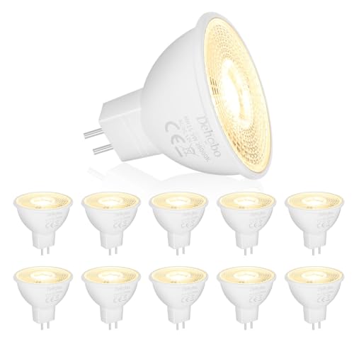 Dehobo MR16 LED Warmweiß 5W 2800K LED Bulbs Licht Spot Warmweiss Flackerfrei Glühbirne Aluminium mit Kunststoffbeschichtung GU5.3 Sockel Ersatz für 60W Halogen 10er Pack