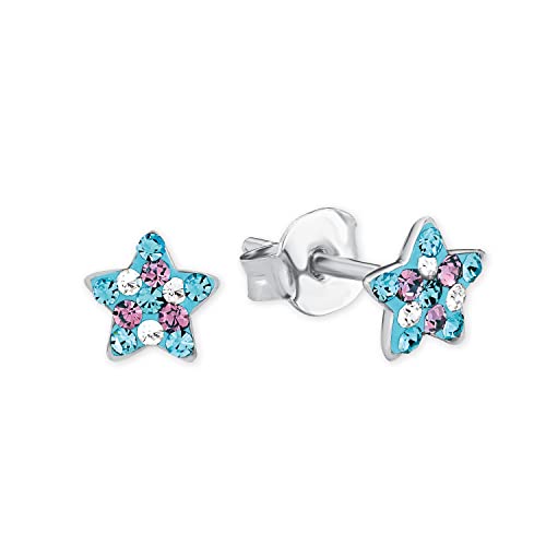 Prinzessin Lillifee Ohrstecker 925 Sterling MÃ¤dchen Kinder Ohrschmuck mit Preciosa 0 6 cm Multicolor Stern Kommt in Schmuck Geschenk Box 2013175