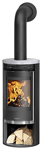 Oranier 5793 22 Rota 2.0 Kaminofen Stahl Schwarz mit Speckstein-Abdeckplatte A
