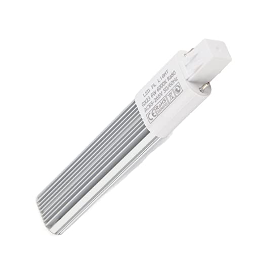 Fafeicy 6W LED-Röhrchen Licht 28pcs 2835 LED-Energieeinsparung Aluminiumlegierschale Easy Installieren Sie Kühles Weiß G23 Basi GX23