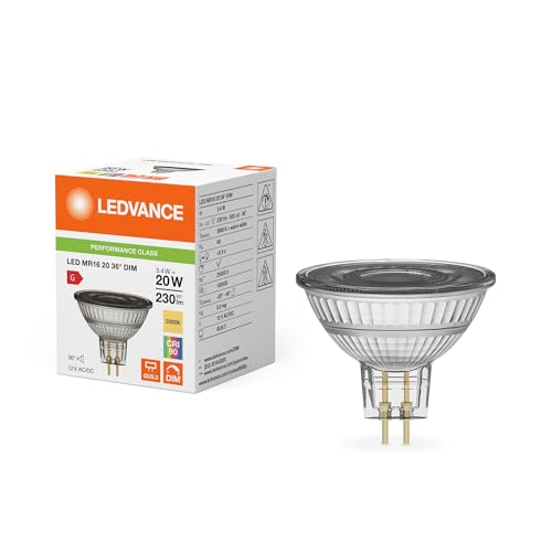 Ledvance Performance LED-Spot Reflektor GU5.3 MR16 3.4W 230lm 36D - 930 Warmweiß Höchste Farbwiedergabe - Dimmbar - Ersatz für 20W
