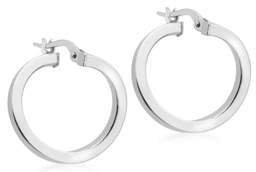 CARISSIMA Damen-Creolen kleines Eklipse Creole 9 Karat 375 Weißgold 5.53.1209