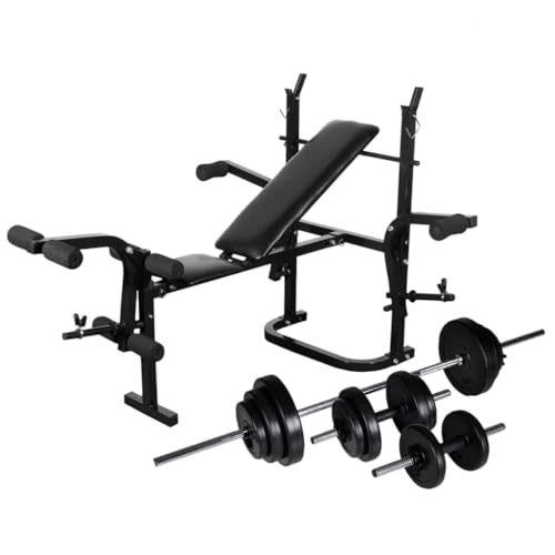 vidaXL Langhantel Kurzhantel Set 30 5kg Kraftstation