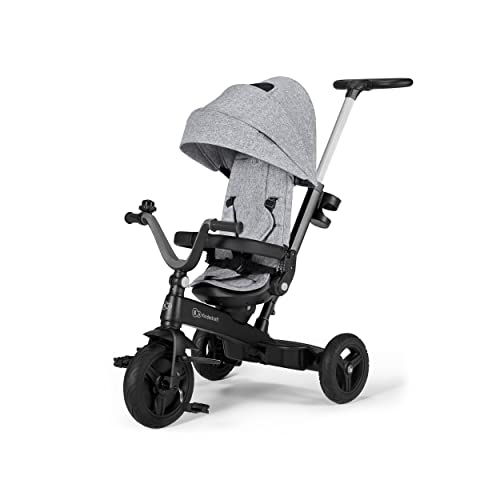 kk Kinderkraft 5 in 1 TWIPPER Jogger 360 Drehsitz höhenverstellbar Elterngriff Sonnendach Zubehör Klingel Getränkehalter 9 Monate 5 Grau